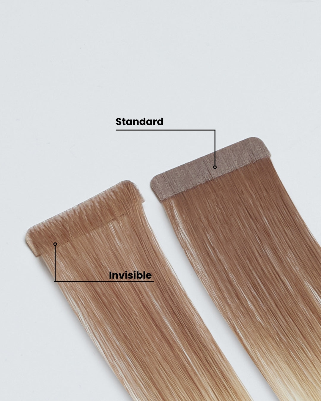 BHBD tape hair extensions. Invisible and standard tape.