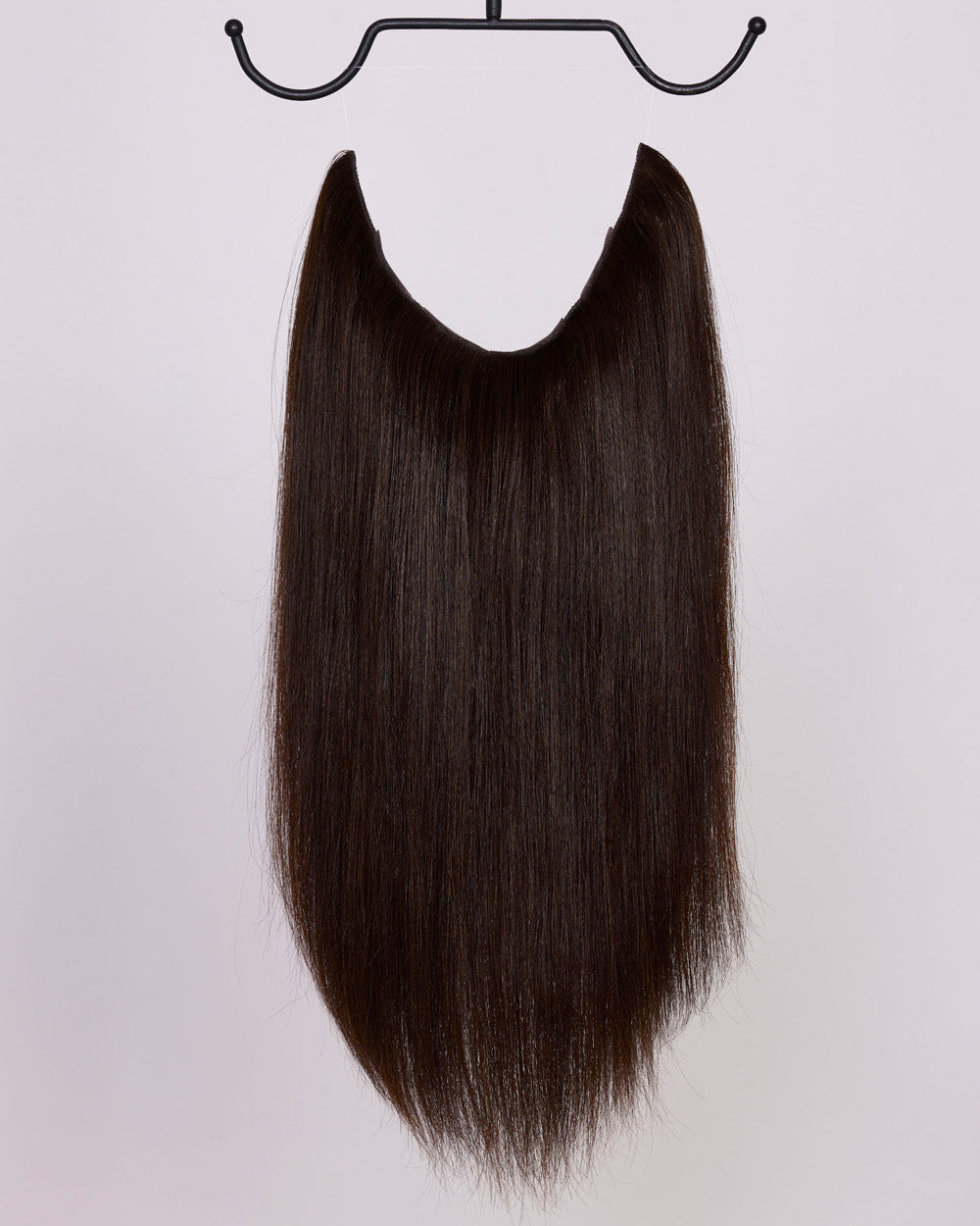 BHBD Hairband dark brown 40 cm.100% Remy hair. Clip-in, halo, or ponytail.