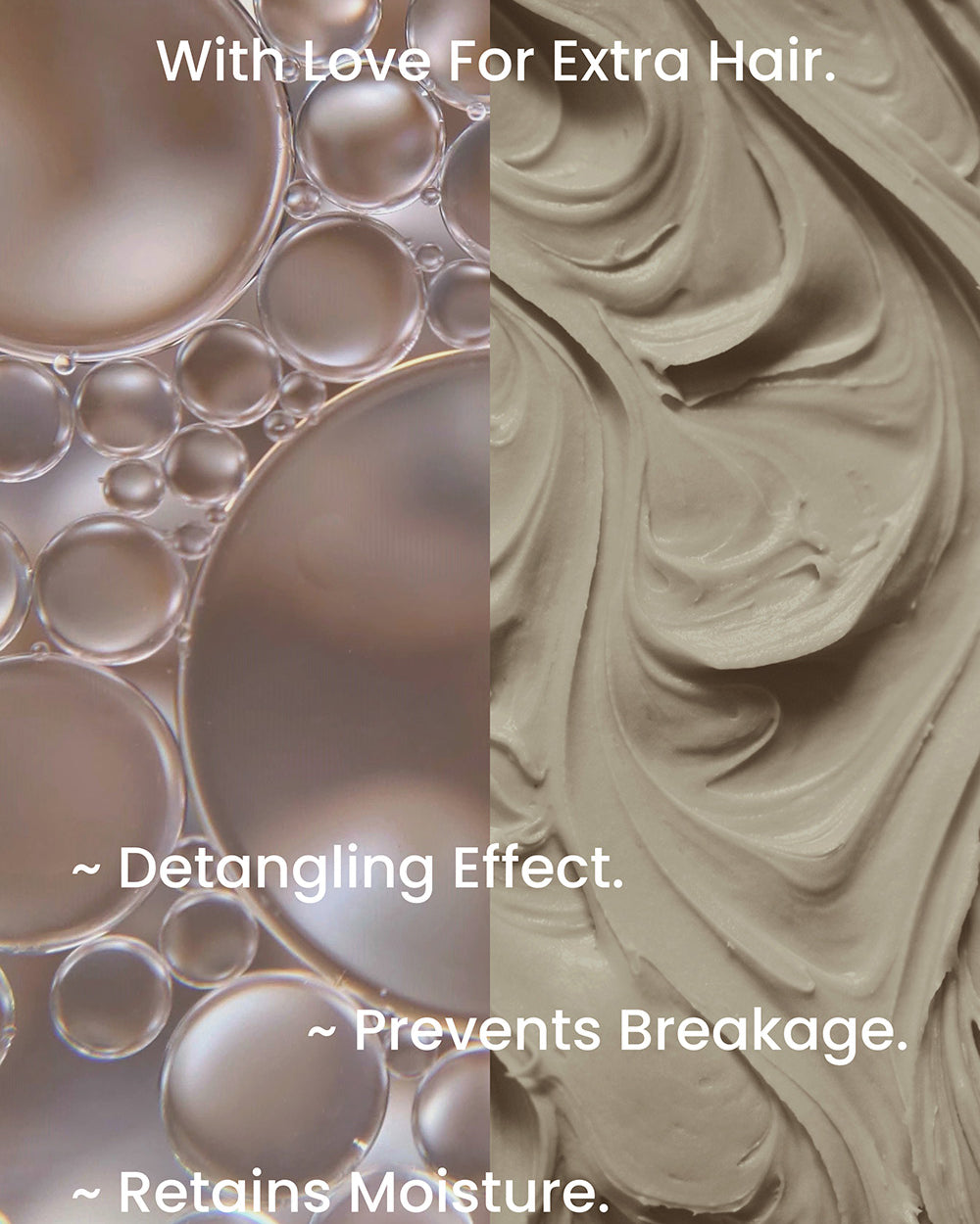 BHBD Hair mask benifits Detangling effect, prevents breakage, retains moisture.